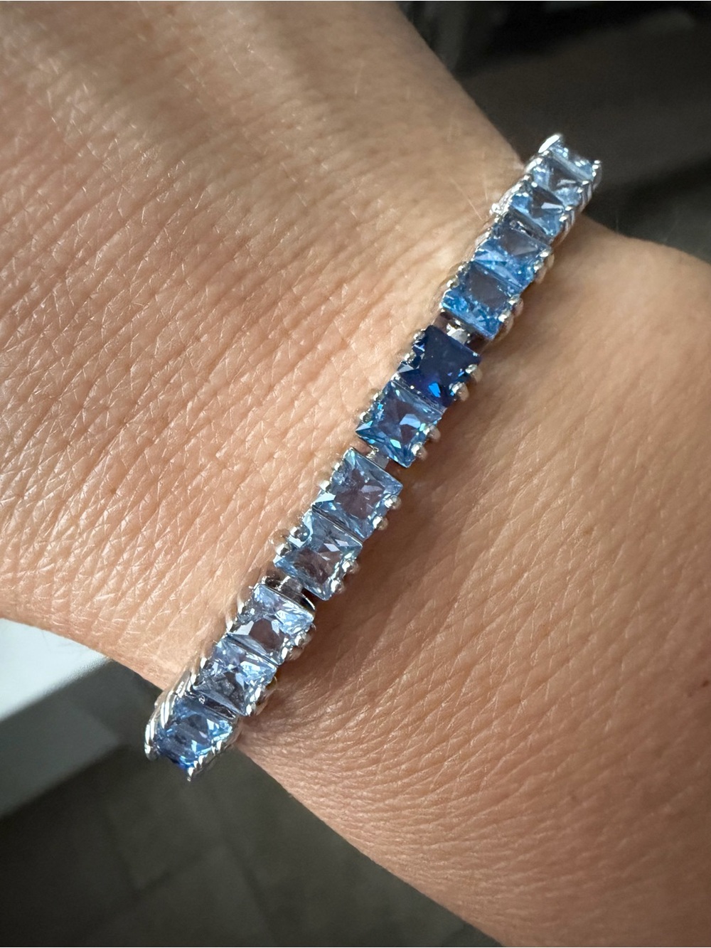 AAA CZ Blue Ombre Tennis Bracelet